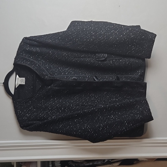 Exclusively Misook-NWT-Metallic Thread Knit Jackwt-Size XL - Picture 1 of 14